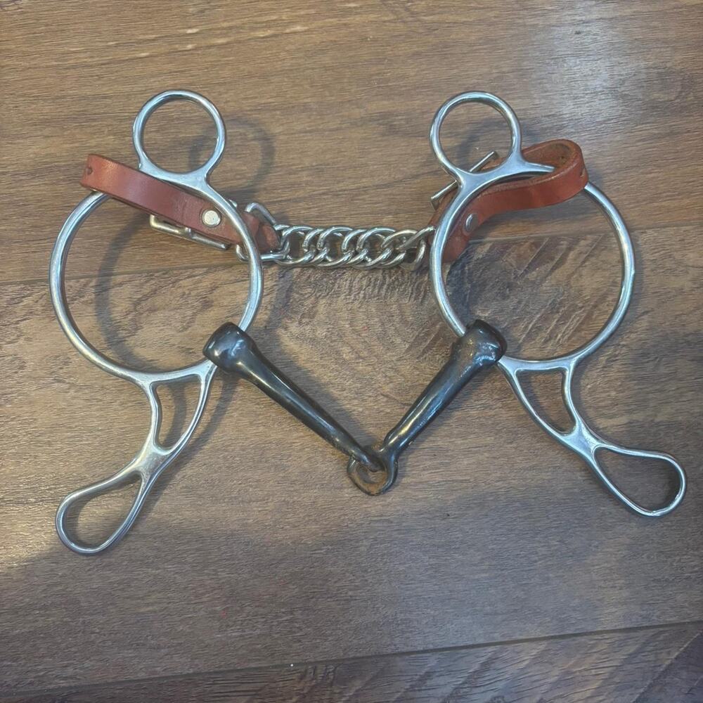 Horse Wonder bit with circle y curb chain
